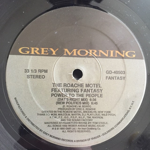 The Roache Motel Featuring Fantasy - Power To The People | Grey Morning Records (GD-40503) - main