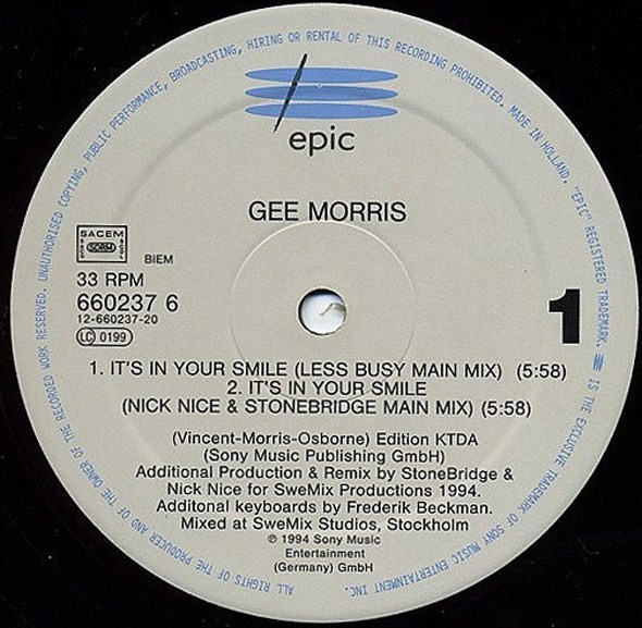 Gee Morris - It's In Your Smile | Epic (EPC 660237 6) - 3 Gee Morris - It's In Your Smile | Epic (EPC 660237 6) - 3