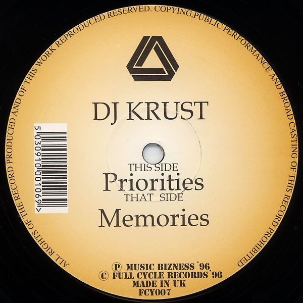 Krust - Priorities / Memories | Full Cycle Records (FCY007)