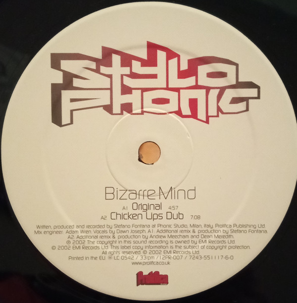 Stylophonic - Bizarre Mind | Prolifica (12PR 007) - 3 Stylophonic - Bizarre Mind | Prolifica (12PR 007) - 3
