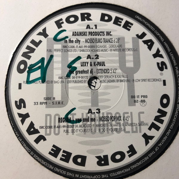 Various - Only For Dee Jays | Do It Yourself (DO IT PRO 02-00) - main Various - Only For Dee Jays | Do It Yourself (DO IT PRO 02-00) - main