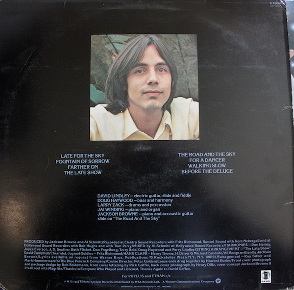 Jackson Browne - Late For The Sky | Asylum Records (K 43007) - 2