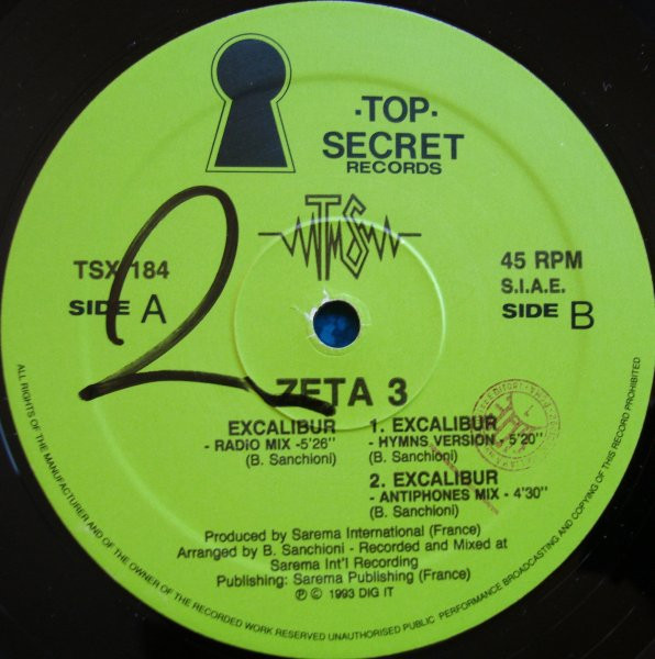 Zeta 3 - Excalibur | Top Secret Records (TSX 184) - 4 Zeta 3 - Excalibur | Top Secret Records (TSX 184) - 4
