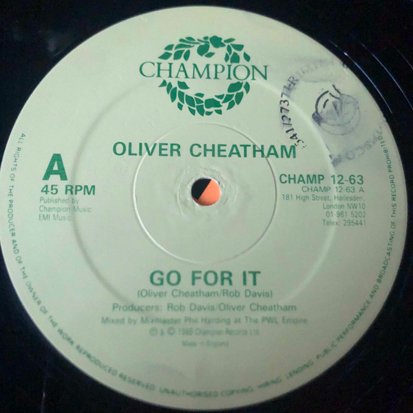 Oliver Cheatham - Go For It | Champion (CHAMP 12-63) - 3