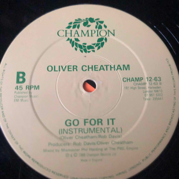 Oliver Cheatham - Go For It | Champion (CHAMP 12-63) - 4