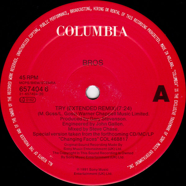 Bros - Try | Columbia (657404 6) - 3