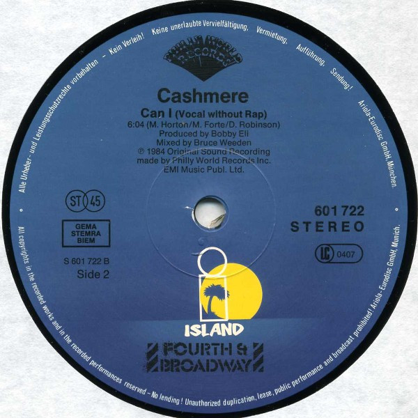 Cashmere - Can I | Island Records (601 722) - 4