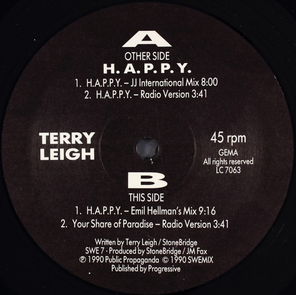 Terry Leigh - H.A.P.P.Y. | SweMix Records (SWE 7) - main Terry Leigh - H.A.P.P.Y. | SweMix Records (SWE 7) - main