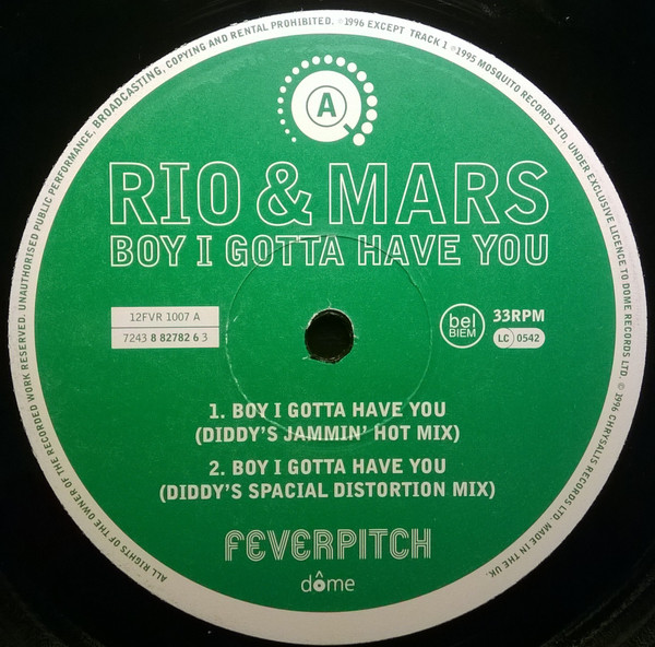 Rio & Mars - Boy I Gotta Have You | Feverpitch (12FVR 1007) - 3 Rio & Mars - Boy I Gotta Have You | Feverpitch (12FVR 1007) - 3
