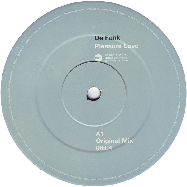 De Funk - Pleasure Love | INCredible (INCS3LP) - 3
