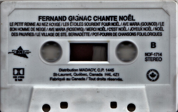 Fernand Gignac - Fernand Gignac Chante Noël | Madacy (NOF-1714) - 4 Fernand Gignac - Fernand Gignac Chante Noël | Madacy (NOF-1714) - 4