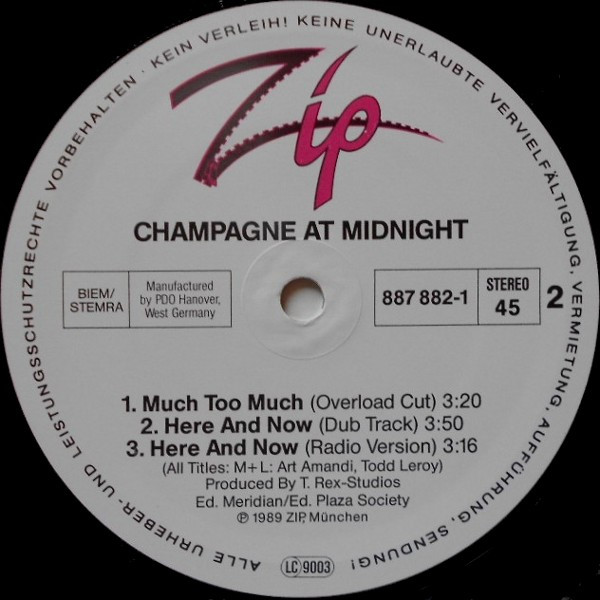 Champagne At Midnight - Here And Now (U.K. Cool-Club Remix) | Zip (887 882-1) - 4