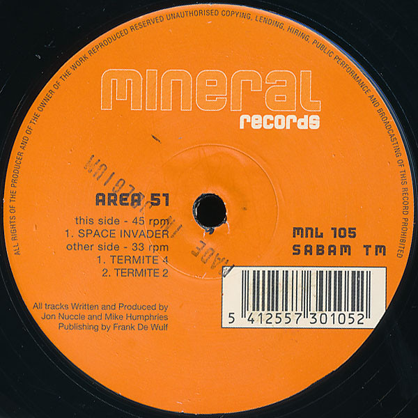 Area 51 - Space Invader | Mineral Records (MNL 105) - main