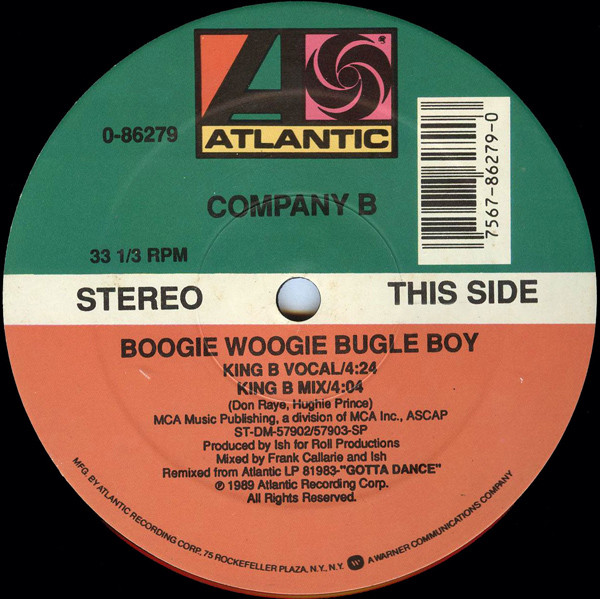 Company B - Boogie Woogie Bugle Boy | Atlantic (0-86279) - 3 Company B - Boogie Woogie Bugle Boy | Atlantic (0-86279) - 3