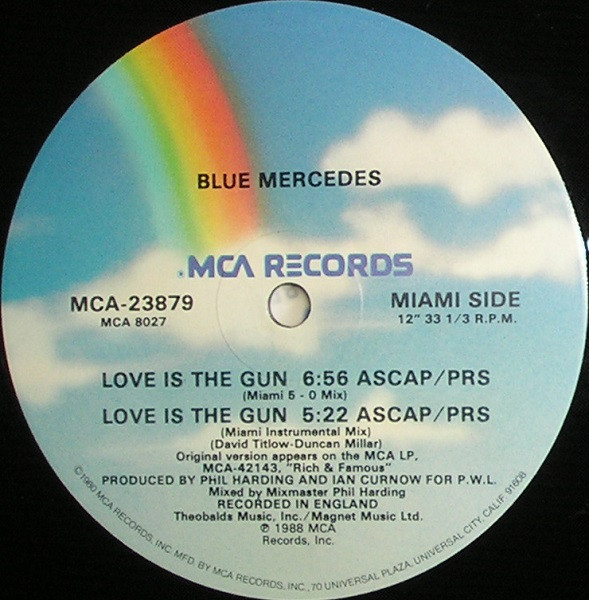 Blue Mercedes - Love Is The Gun | MCA Records (MCA-23879) - 4