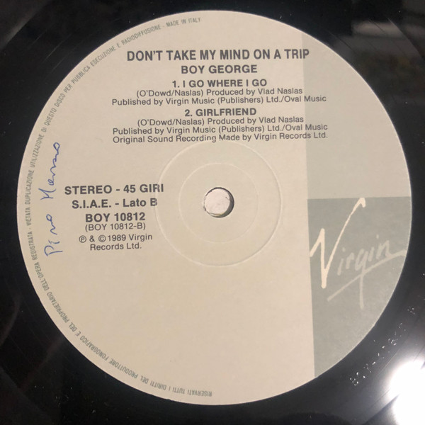 Boy George - Don't Take My Mind On A Trip | Virgin (BOY 10812) - 4 Boy George - Don't Take My Mind On A Trip | Virgin (BOY 10812) - 4