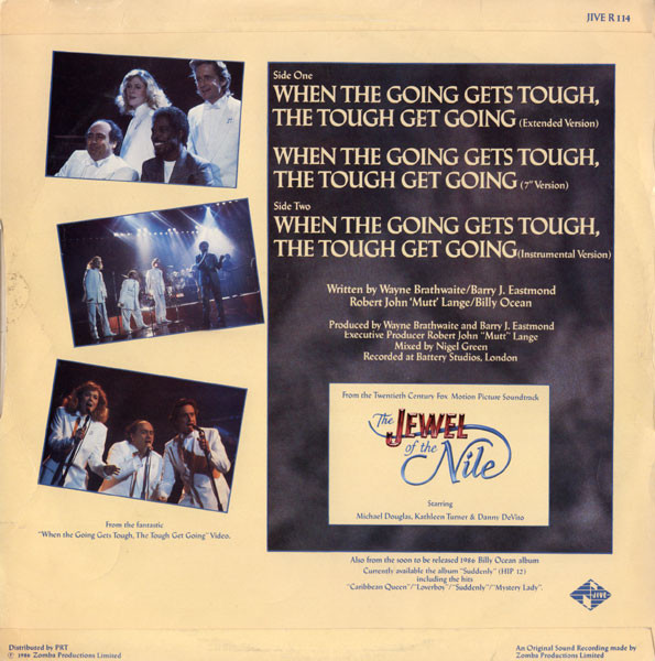 Billy Ocean - When The Going Gets Tough, The Tough Get Going | Jive (JIVE R 114) - 2 Billy Ocean - When The Going Gets Tough, The Tough Get Going | Jive (JIVE R 114) - 2