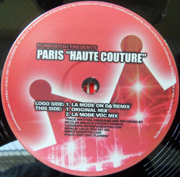 Paris - Haute Couture | FunkInYou Records (FIY01) - 2 Paris - Haute Couture | FunkInYou Records (FIY01) - 2