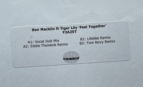 Ben Macklin - Feel Together | free2air Recordings (F2A 25T) - 3 Ben Macklin - Feel Together | free2air Recordings (F2A 25T) - 3