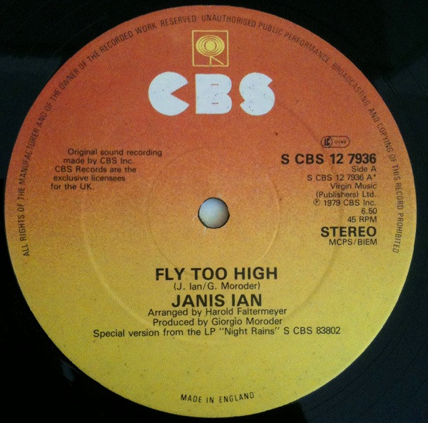 Janis Ian - Fly Too High | CBS (S CBS 12-7936) - main