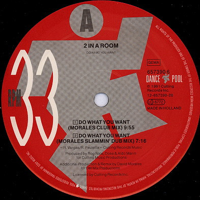 2 In A Room - Do What You Want | Dance Pool (DAN 657390 6)