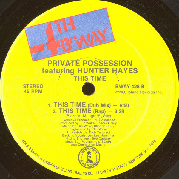 Private Possession Featuring Hunter Hayes - This Time | 4th & Broadway (BWAY-428) - 4