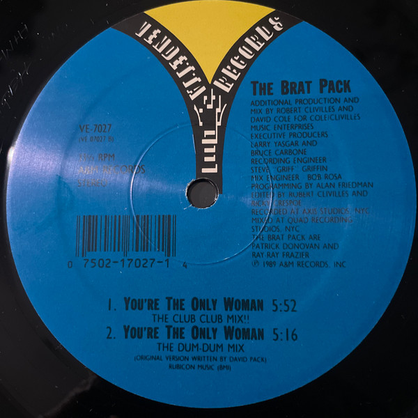 The Brat Pack - You're The Only Woman | Vendetta Records (VE-7027) - 3