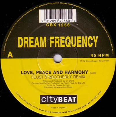 Dream Frequency - Love, Peace And Harmony (Remix) | City Beat (CBX 1256) - main Dream Frequency - Love, Peace And Harmony (Remix) | City Beat (CBX 1256) - main