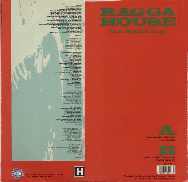 Simon Harris  &  Daddy Freddy - Ragga House (All Night Long) | Living Beat Records (SMASH 9) - 2