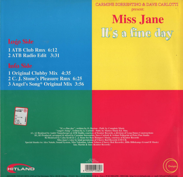 Carmine Sorrentino & Dave Carlotti Present: Miss Jane - It's A Fine Day | Hitland (HTL 98.12) - 2