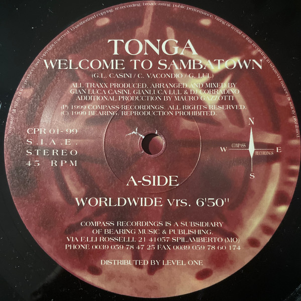 Tonga Feat. D.D. Klein - Welcome To Sambatown | Compass Recordings (CPR01-99) - 4 Tonga Feat. D.D. Klein - Welcome To Sambatown | Compass Recordings (CPR01-99) - 4