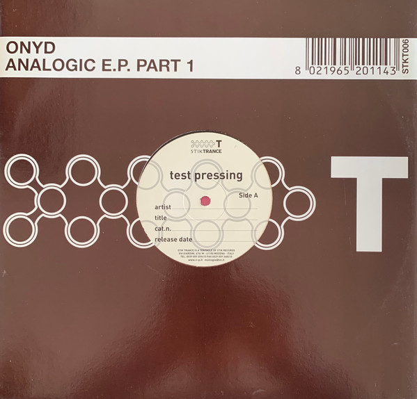 Onyd - Analogic E.P. Part 1 | Stik Trance (STKT006) - main