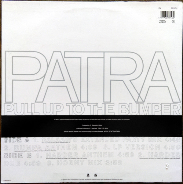 Patra - Pull Up To The Bumper | 550 Music (662095 6) - 2