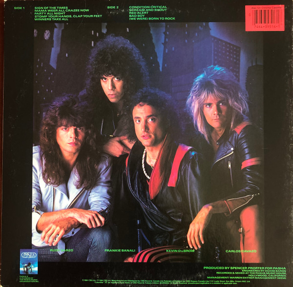 Quiet Riot - Condition Critical [Vinyl] | Pasha (PASHA 9) - 2
