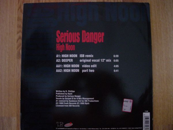 Serious Danger - High Noon | T.P. Records (TT 006) - 2 Serious Danger - High Noon | T.P. Records (TT 006) - 2