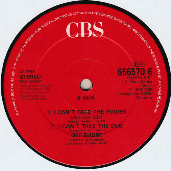 Off-Shore - I Can't Take The Power | CBS (656570 6) - 4