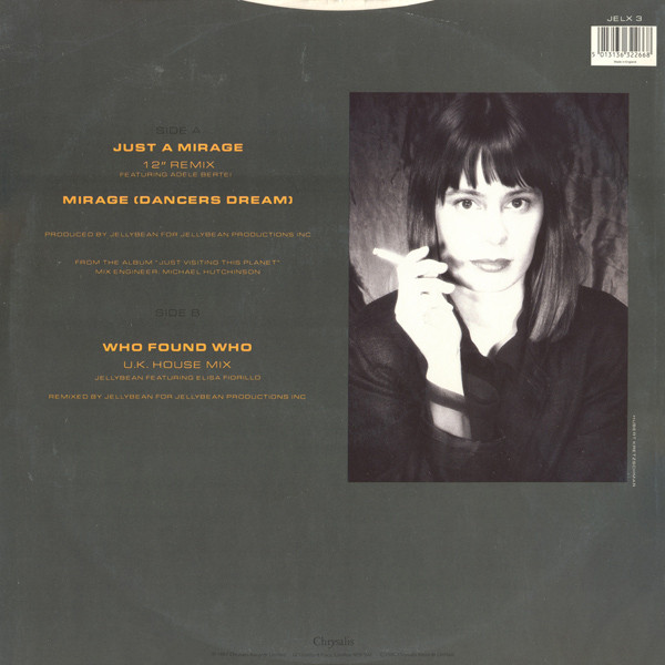 Jellybean Featuring Adele Bertei - Just A Mirage | Chrysalis (JELX 3) - 2 Jellybean Featuring Adele Bertei - Just A Mirage | Chrysalis (JELX 3) - 2