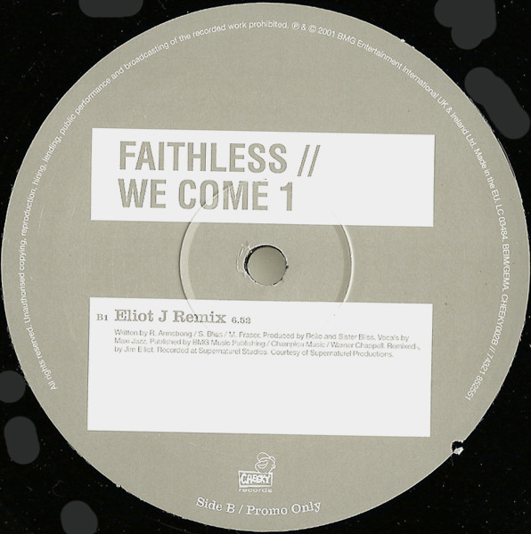 Faithless - We Come 1 | Cheeky Records (CHEEKY002B) - 4 Faithless - We Come 1 | Cheeky Records (CHEEKY002B) - 4