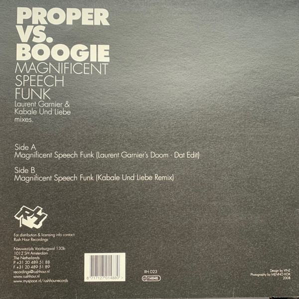 Proper & Boogie - Magnificent Speech Funk (Laurent Garnier / Kabale Und Liebe Mixes) | Rush Hour (RH 023) - 4 Proper & Boogie - Magnificent Speech Funk (Laurent Garnier / Kabale Und Liebe Mixes) | Rush Hour (RH 023) - 4