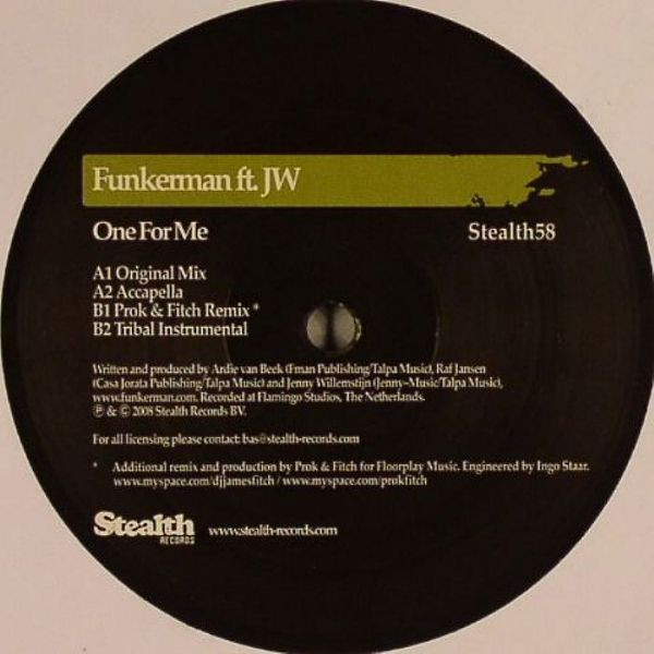 Funkerman Ft. JW - One For Me | Stealth Records (Stealth58) - main Funkerman Ft. JW - One For Me | Stealth Records (Stealth58) - main
