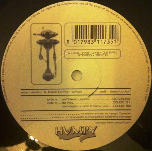 Sean Dexter & Frank Farmer Simon - Self Destruction | Humpy (HMP 018) - 3 Sean Dexter & Frank Farmer Simon - Self Destruction | Humpy (HMP 018) - 3