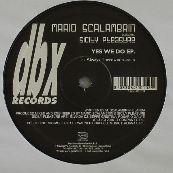 Mario Scalambrin Presents Sicily Pleasure - Yes We Do EP. | DBX Records (DBX 101) - 2 Mario Scalambrin Presents Sicily Pleasure - Yes We Do EP. | DBX Records (DBX 101) - 2