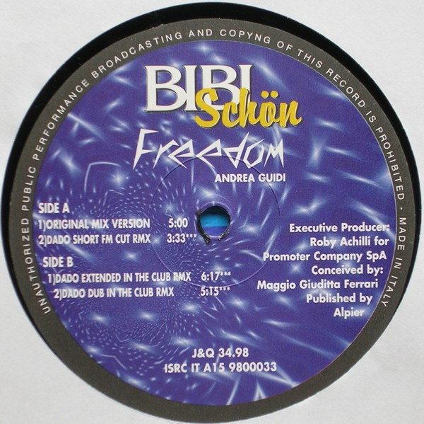 Bibi Schön - Freedom | J & Q Records (J&Q 34/98) - 3