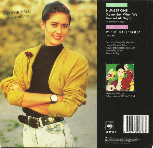 Margaret Urlich - Number One (Remember When We Danced All Night) | CBS (654981 7) - 2 Margaret Urlich - Number One (Remember When We Danced All Night) | CBS (654981 7) - 2