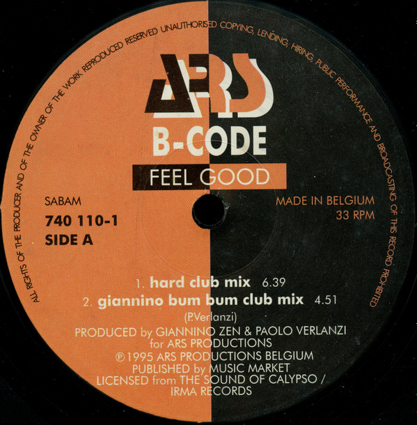 B-Code - Feel Good | ARS (740 110-1)