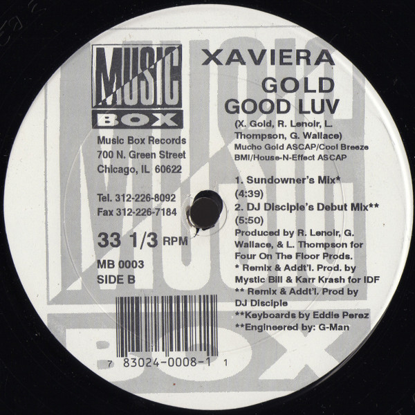 Xaviera Gold - Good Luv | Music Box Records (MB 0003) - 2