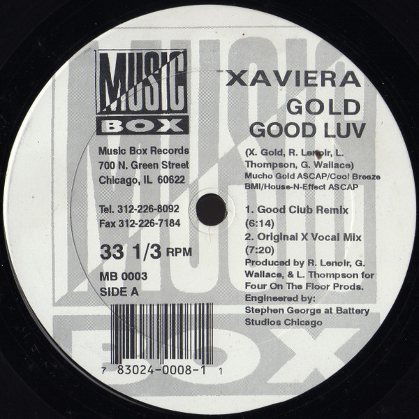Xaviera Gold - Good Luv | Music Box Records (MB 0003) - main
