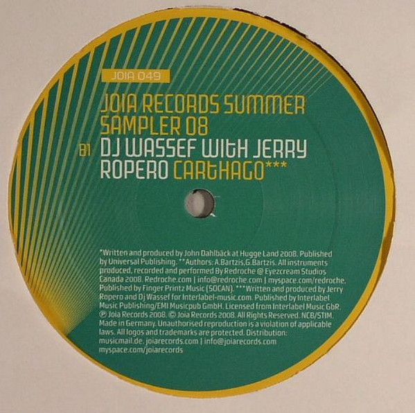 Various - Joia Records Summer Sampler 08 | Joia Records (JOIA 049) - 2