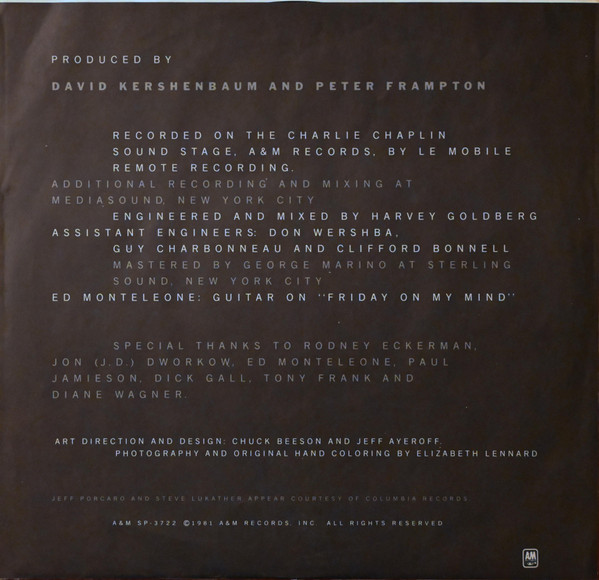 Peter Frampton - Breaking All The Rules [Vinyl] | A&M Records (SP-3722) - 6