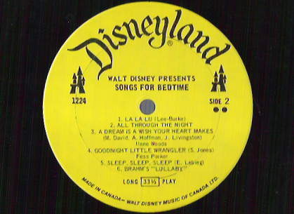 Various - Walt Disney Presents Songs For Bedtime | Disneyland (1224) - 4